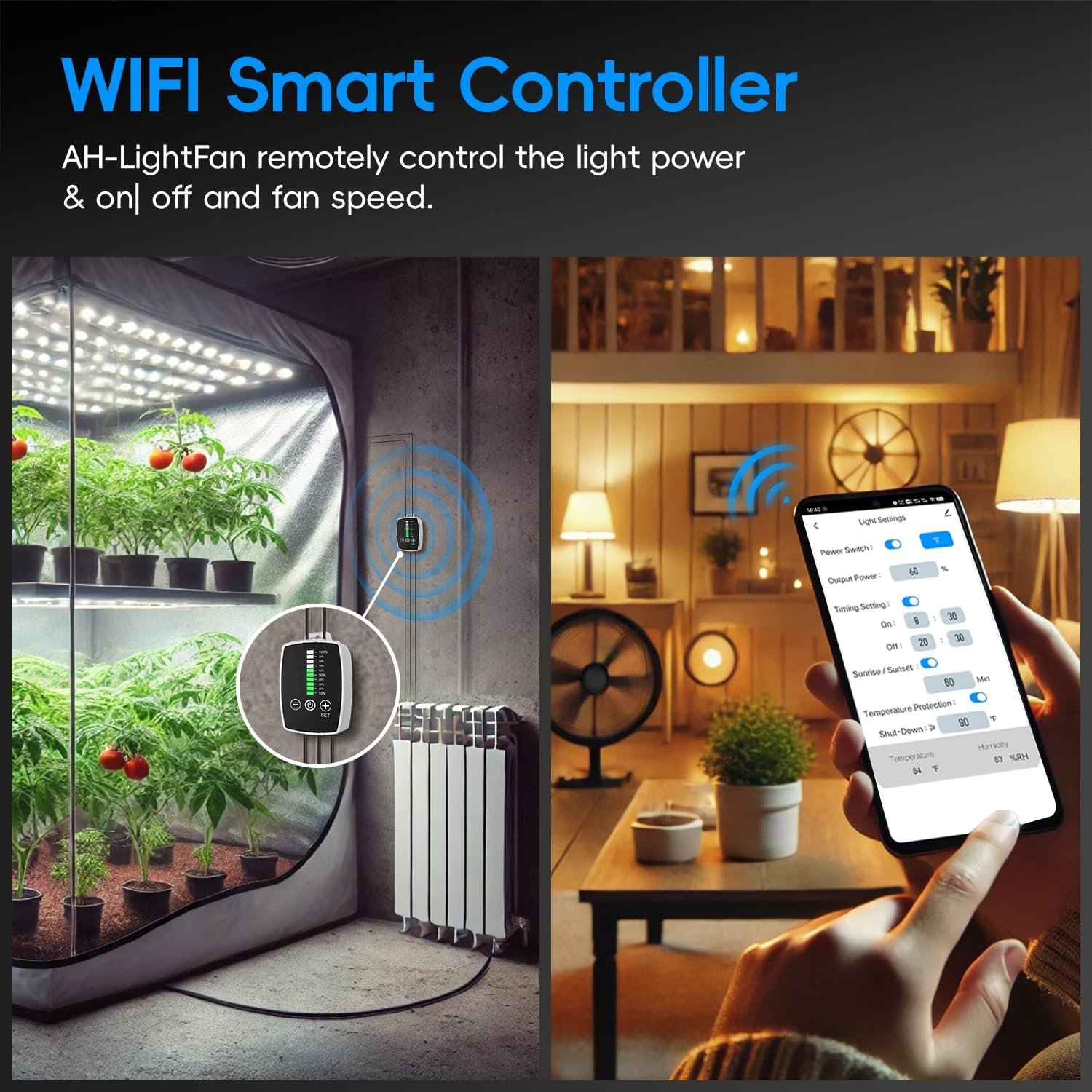 Grow tent fan controller