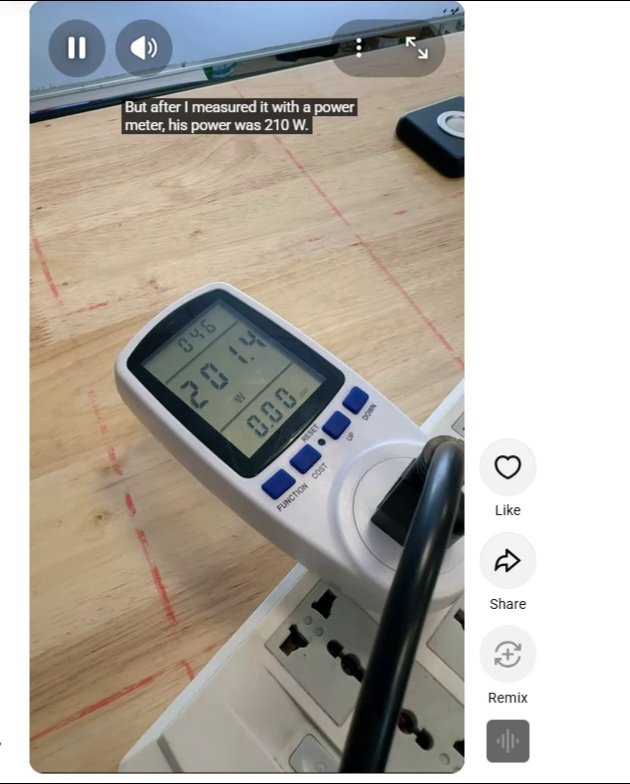 Power meter showing approximately 201W input for a 500W-labeled LED high-bay light